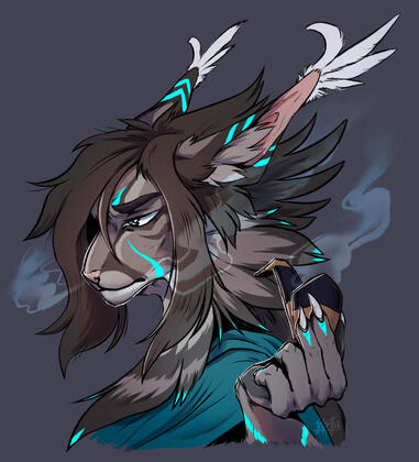 45€: Bust, full shading, item, solid colour background.